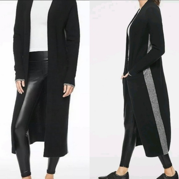 Black and Gray Wool Athleta Duster- Size M - Picture 4 of 4